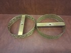 2 Vintage Brass Shade Rings For Slag Glass Shades/ Lighting — photo 7