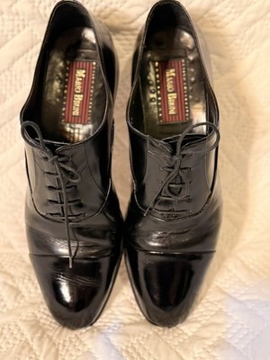 Mario Bruni City Black Crocodile Embossed Leather Oxford Shoes Size 11.5 Mario Bruni Mens Leather Oxford Dress Shoe Size 11.5 Black  main image 3