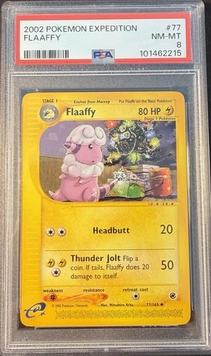 2002 Pokémon Expedition 77 Flaaffy PSA 8 NM-MT