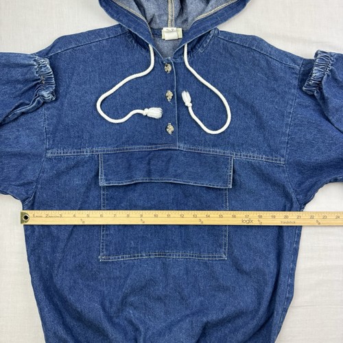 Chaqueta vaquera vintage Vivaldi Denim Anorak adulto pequeña azul años 80 chaqueta vaquera hecha en EE. UU. - Imagen 9 de 11