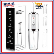 Cordless Rechargeable Water Dental Flosser Oral Irrigator with 3 Modes 4 Tips