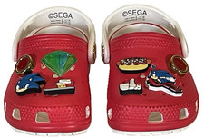 Crocs Girls Sonic The Hedgehog Classic Clog Size C6 Red Sonic Themed Charms