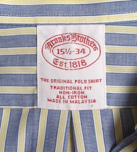 BROOKS BROTHERS Elegant Men's Dress Shirt SZ 15 1/2 - Picture 3 of 3