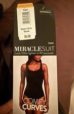 Miraclesuit Comfy Curves Firm Control Bodysuit Shapewear Black S 2513