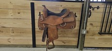 16" Western Training Saddle - Silver Royal - Natural Roughout Leather