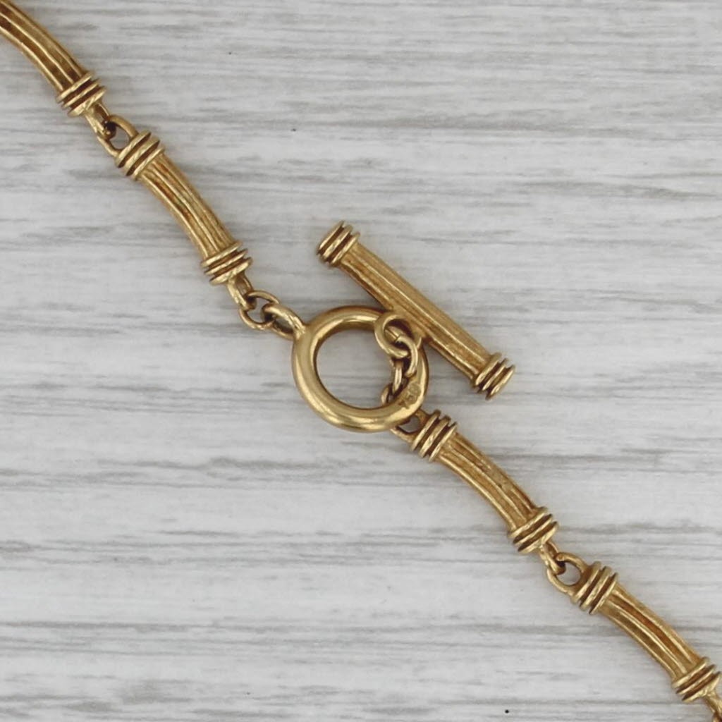 Slane & Slane Bar Link Necklace 18k Yellow Gold 14.5