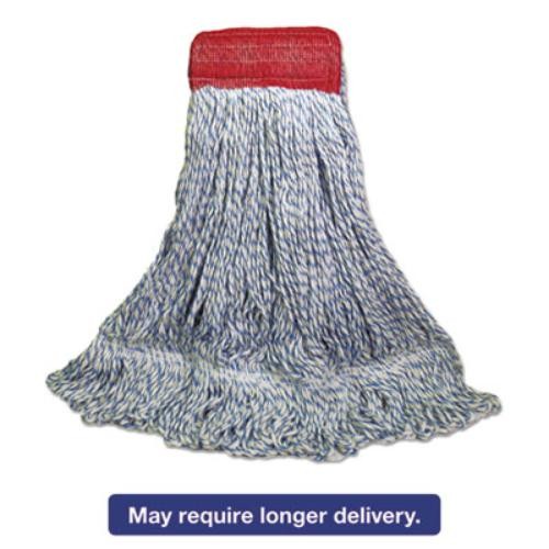 Насадка для швабры Boardwalk 553, Для пола, Широкая, Вискоза/полиэстер, Большой размер, Белый/синий,