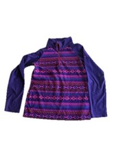 Columbia Sweater Girls L 14-16 Long Sleeve Pullover 1/4 Zip Lightweight