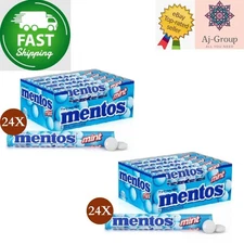 2 Full Carton Mentos Chewy Candy Mint Flavor Halal -24 Roll/Pack ⭐FAST SHIPPING⭐