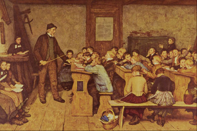 508003 The Village School Albert Anker A4 Photo Print
