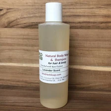 8 oz NATURAL ORGANIC LIQUID BODY WASH & SHAMPOO | Choose Scent | Made in USA