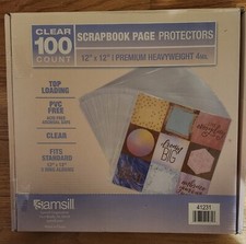 FREE 100 Premium Heavyweight Scrapbook Top loading Sheet Protector 12 x 12 Pages