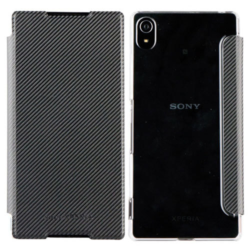 VÉRITABLE ÉTUI LIVRE MINCE ROXFIT SONY XPERIA Z5 HOUSSE À RABAT NOIR - SMA5160B - Photo 1/1