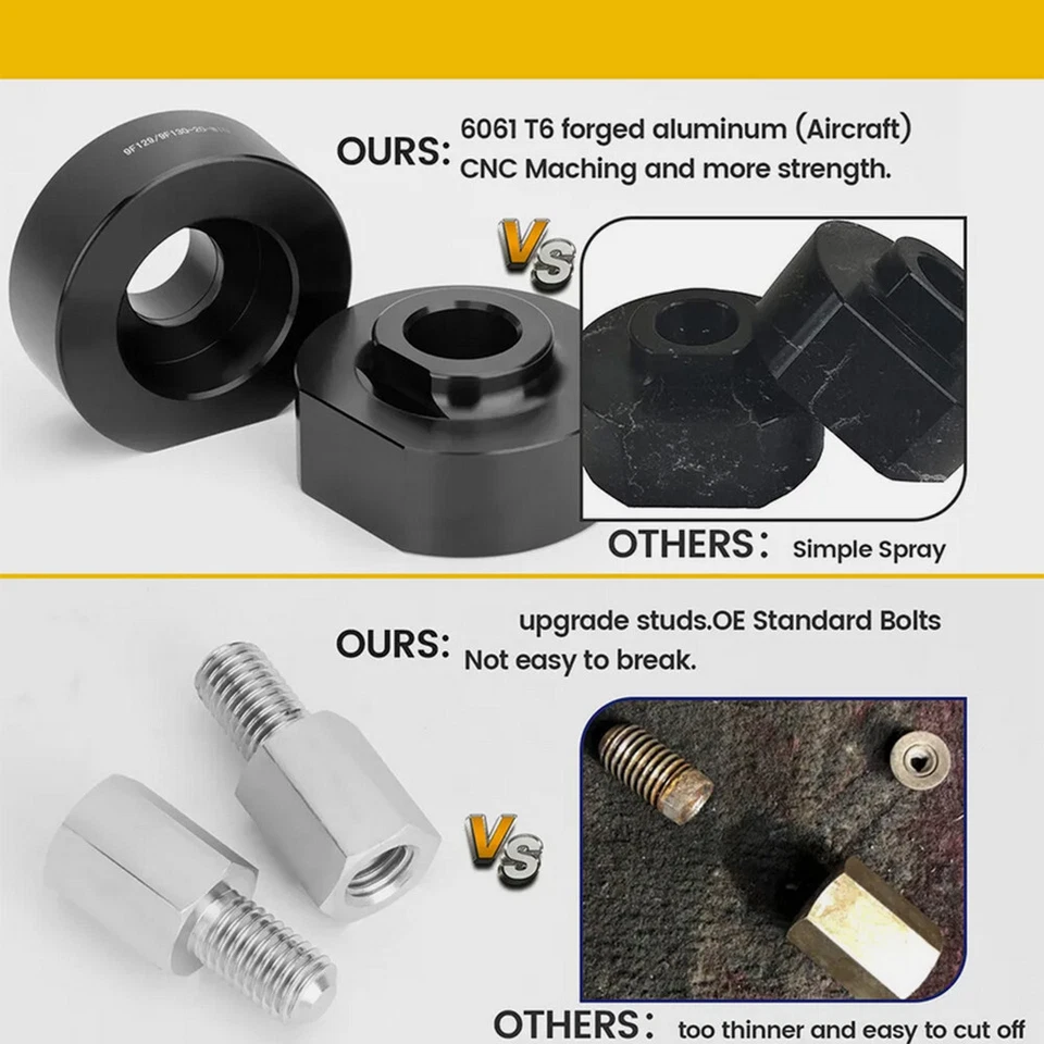 Kit de elevación niveladora espaciador de bobina delantero de 2" para 81-96 Ford Bronco 83-96 Bronco II 4x4 Foto 3 de 4