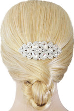 Bridal crystal hair comb