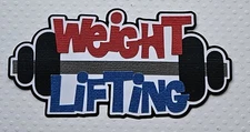 Weight Lifting Title. Scrapbook, Card making Paper Piecing