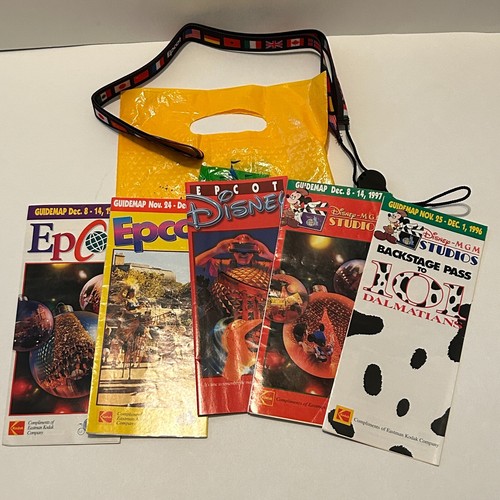 Vtg 90s Disney World MGM Studios Map Guide Sea World Magic Kingdom Ephemera Lot - Picture 5 of 8