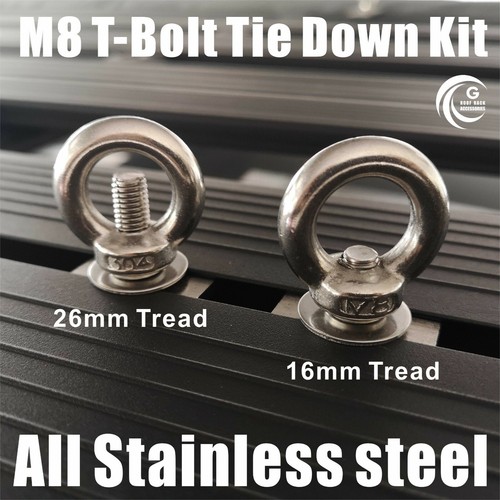 T Bolt 16 mm banda de rodadura Rhino Thule Yakima Pro Rola Techo Accesorios M8 X8 - Imagen 4 de 4