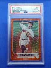 2022 Topps ZACH PLESAC PSA 10 Orange Foilboard card #/299 CLEVELAND GUARDIANS