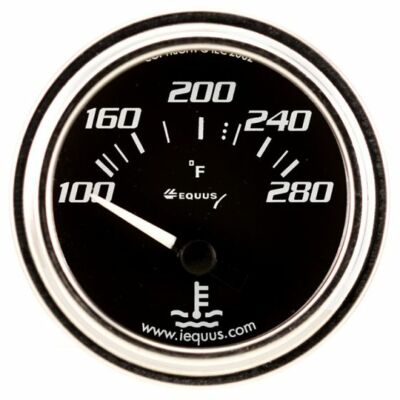 Equus 2'' Coolant Temperature Gauge 7000 Series Water Temp 100-280 F E7262