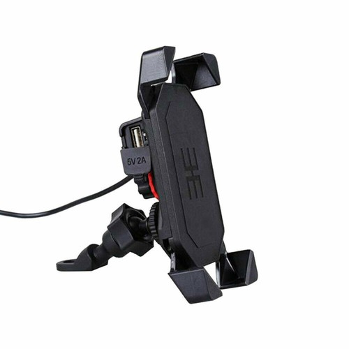 Fahrrad Halterung Handy Motorrad e-Bike Smartphone Halter mit USB Anschluss - Zdjęcie 3 z 12