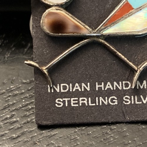 Spilla Piccola Spilla Intarsio Pietra Vintage Argento Sterling WTC711TTZ - Foto 4 di 6