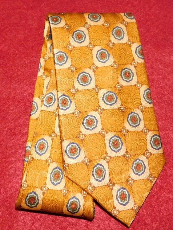 J. Corbata medallón Z. RICHARDS PARA NORDSTROM NARANJA/AZUL/ROJO - CORBATAS DE DISEÑO. Foto 2 de 3