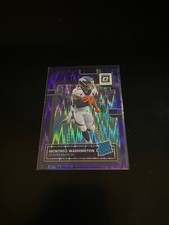 Montrell Washington 2022 Donruss Optic RC Purple Shock Prizm Broncos 295 PWE