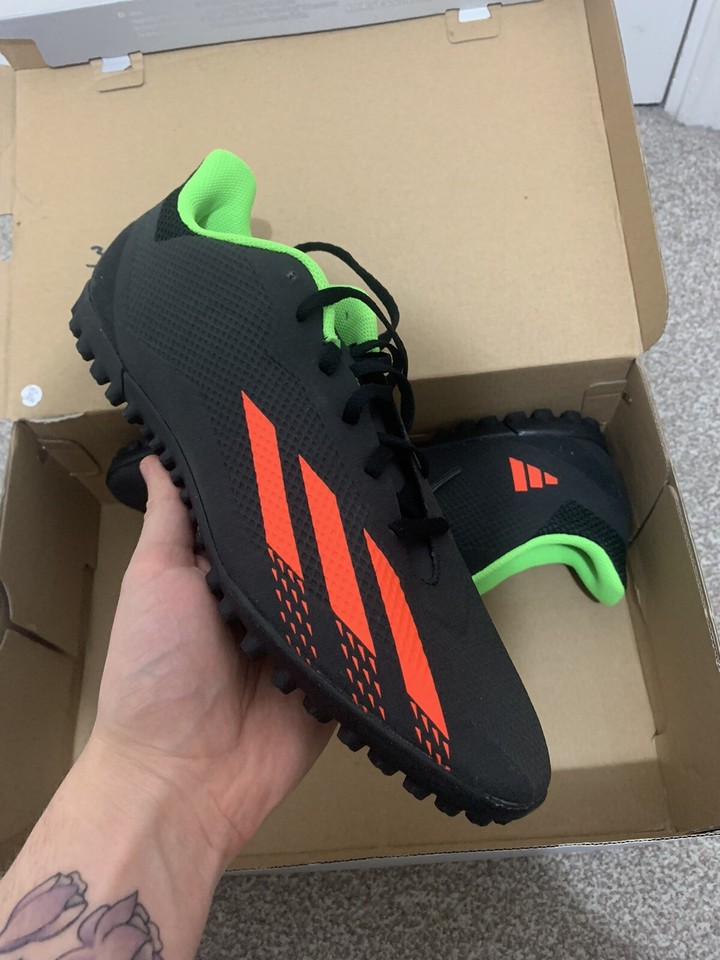 adidas Speed Portal Astro Turf Trainers UK 11 Black / Green Brand New