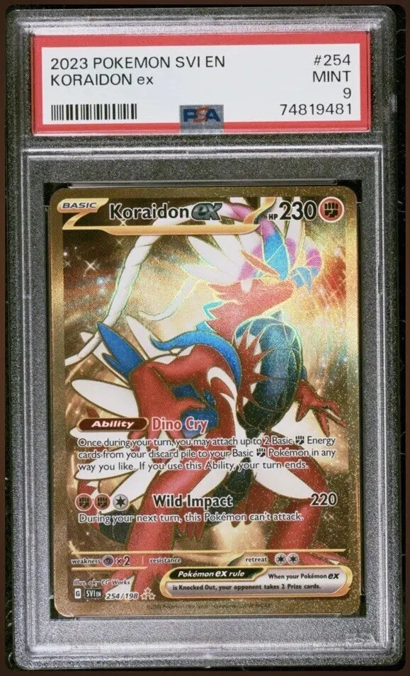 PSA 9 Pokémon TCG Koraidon ex Scarlet & Violet 254/198 Holo Hyper Rare -  Low POP