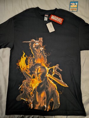 VINTAGE Marvel Comics Mad Engine Annihilation Y2K T-shirt L Black Nova