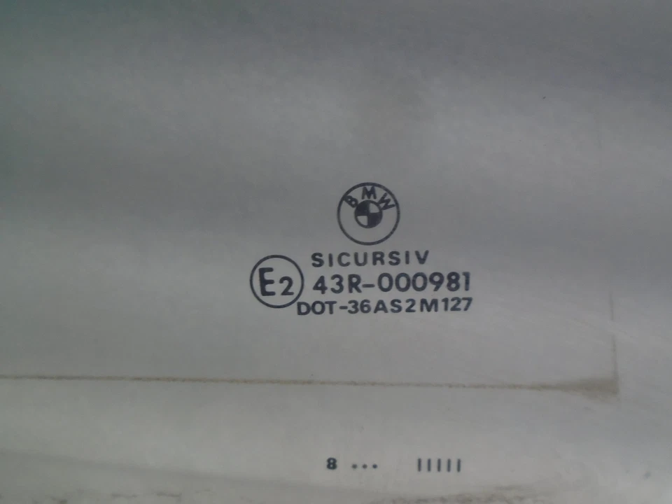 BMW 328i E46 1999-2000 puerta trasera derecha pasajero ventana vidrio OEM DK807265 Foto 2 de 4