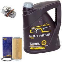 MotoröL Set 5W-40 5 Liter + ÖLfilter SH 429 + Schraube FüR Mercedes SL E-Klasse