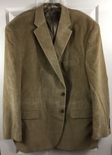 Chaps Ralph Lauren Sport Coat Mens 50R Corduroy Tan Brown 100 Cotton Jacket