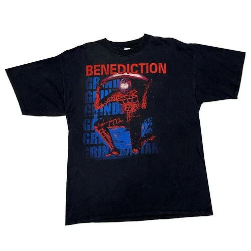 Benediction 90s Vintage Great British Grind Bastards Ba 1990s vintage concert t-shirt, vintage, single stitch, B+ condition
