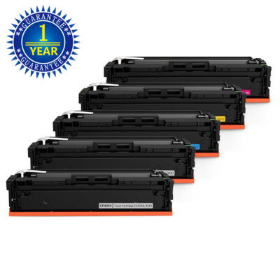 CF400X 201X Toner Cartidge for HP Color Laser Jet Pro M252dw MFP M277dw 5 Pack