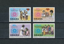 Ghana  540-3 MNH, World Population Year, 1974