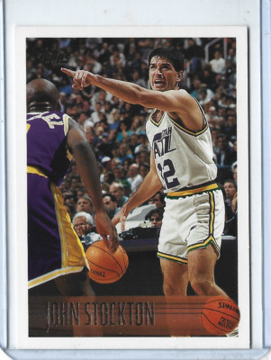 1996-97 Topps John Stockton Card #65    HOF'er   