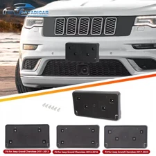 Fit for Jeep Grand Cherokee 11+ Bumper Front License Plate Frames Bracket Black 