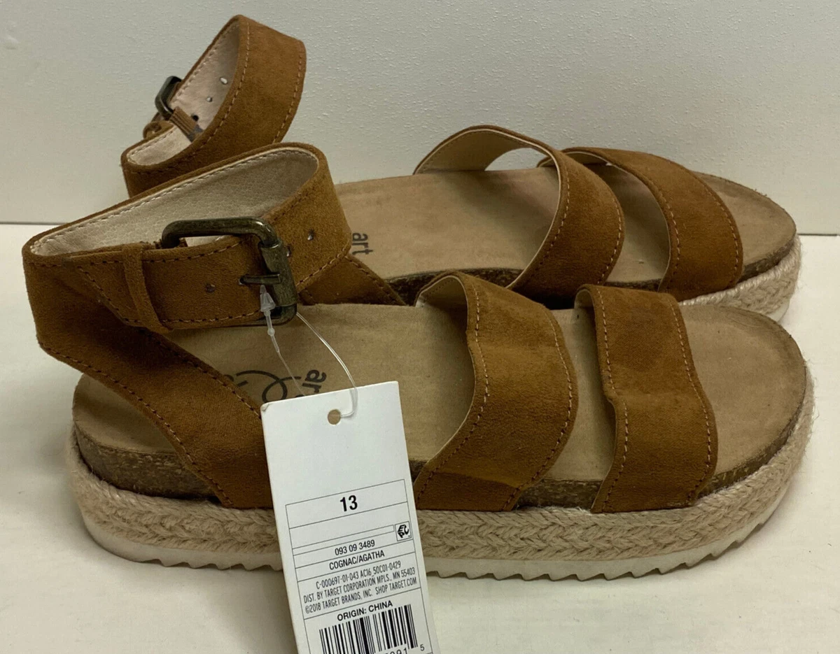 Art Class Youth Girls Cognac Brown Agatha Buckle Foot bed Sandals