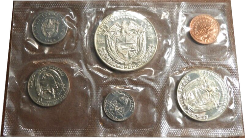 Elfe Panama 6 tlg Proof Set 1969 Balboa nur 14.000 Sets ausgegeben San Francisco - Bild 2 von 2
