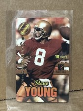 Scheda telefonica Steve Young 1996 Destiny Telecom Pro Football ORO serie Elite /1000
