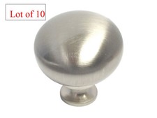 10 New Satin Nickel Kitchen Drawer Round 1 1/4" 32mm Cabinet Knob knobs 802