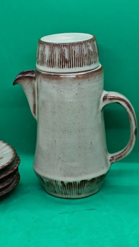 Vintage Welsh CREIGIAU STUDIO Cardiff Hand Made Stoneware Pottery Coffee Pot - Picture 6 of 11