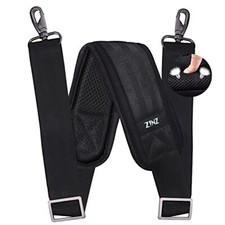 79 inch Shoulder Strap, Extra-thick Fixed Cushion Pad and Dual Clasps Black