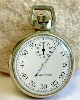 Vtg 1943 Working Elgin Timer Bomb Torpedo Pocket Timer 7j 16s Model 21 Jewelry 
