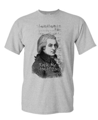 Rock Me Amadeus Mozart - Unisex Cotton T-Shirt Tee Shirt