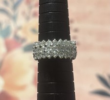 Vintage Silver 925 Cluster Ring   W/ZC  s