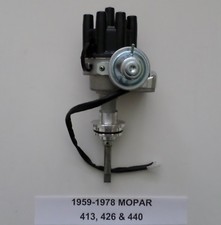 Mopar 1959-1978 413 426 440 Black Small Female Cap Hei Distributor Ready To Run
