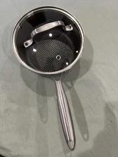 DELARLO Tri-Ply Hybrid Stainless Steel Covered Nonstick Pot 2 QT